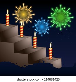 hermoso fondo vectorial diwali con espacio para tu texto