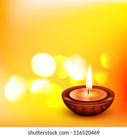 beautiful diwali vector diya illustration