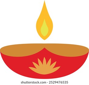 Beautiful Diya Design Icon Representing Tradition, Artistry, and Cultural Significance, Perfect for Highlighting Festivals, Ceremonies, and Decorative Elements with a Creative and Elegant Touch.