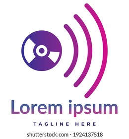El hermoso vector de diseño del logotipo de Dj