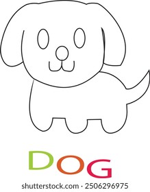 beautiful Dog logo design illustration 