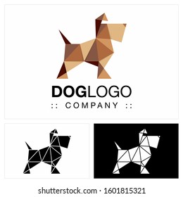 Beautiful Dog (Schnauzer) Vector Symbol Logo. Pet Shop Logotype. Animal logo icon illustration. Elegant Identity Concept Design Idea Template (Branding). 