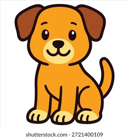 Um belo projeto de arte vetorial de cachorro
