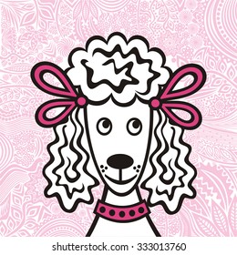 Beautiful dog vector illustration