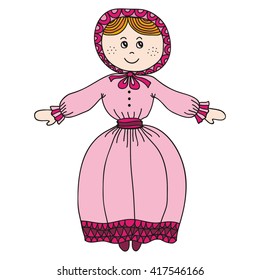 Beautiful doll vector illustration