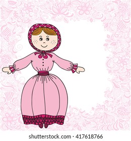 Beautiful doll vector illustration