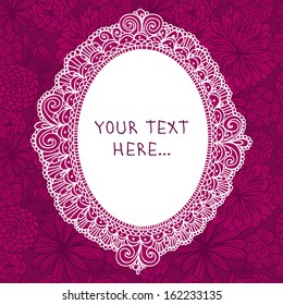 Beautiful doodle frame for text