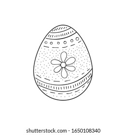 Beautiful doodle illustration of an easter egg