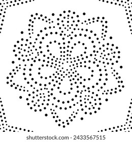 Hermoso patrón de diseño floral punteado