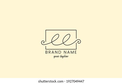 Beautiful Double Letter E Logo Vector Design Template suitable for personal or business product branding