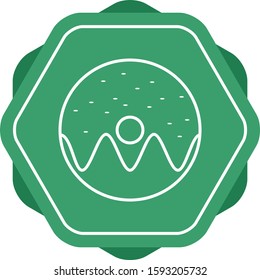 Beautiful Doughnut sprinkled Line Vector Icon