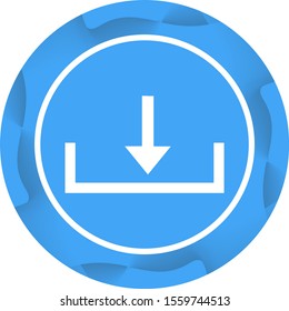 Beautiful Download Glyph Vector Icon