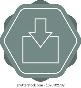 Beautiful Download Line Vector Icon