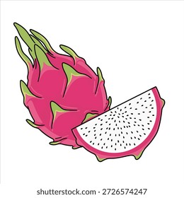 Um belo projeto de vetor de frutas de dragão