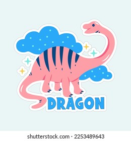 Beautiful dragon sticker design printable 