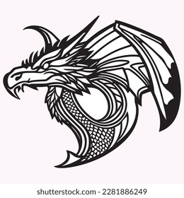 a beautiful dragon vector art