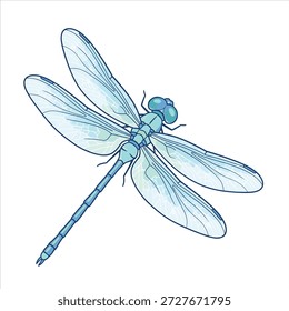 Un hermoso diseño de Vector ilustración libélula