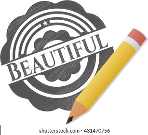 Bonito dibujo con efecto lápiz