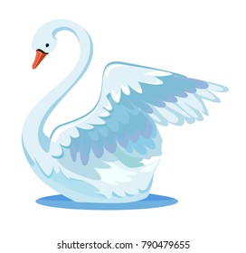 Beautiful Drawing Swan Cartoon Cute Swan Stock Vector (Royalty Free ...