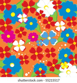 The beautiful drawn flowers