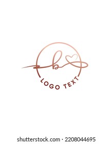 A beautiful and dreamy script font B vector logo template