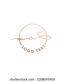 A beautiful and dreamy script font O vector logo template