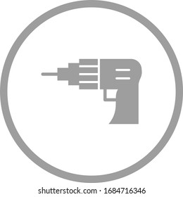 Hermoso icono vector de glifo de máquina de taladro
