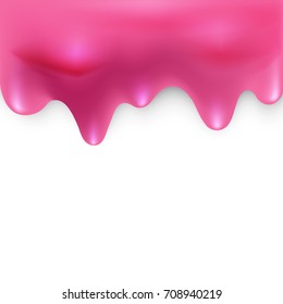 Beautiful dripping, flowing liquid. Vector illustration