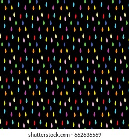 Beautiful drop colorful pattern texture with black background