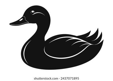 A beautiful duck  Portrait  vector illustration artwork 