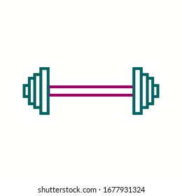 Beautiful Dumbles Line Vector Icon