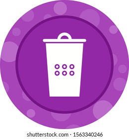 Beautiful Dust Bin Glyph Vector Icon