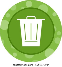 Beautiful Dustbin Glyph Vector Icon