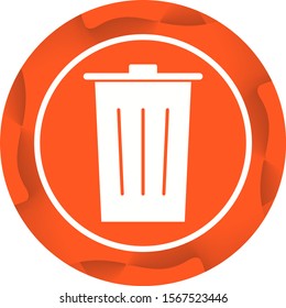 Beautiful Dustbin Glyph Vector Icon