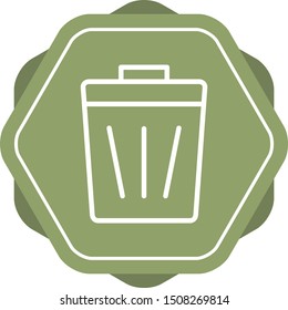 Beautiful Dustbin vector line icon
