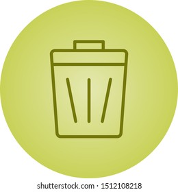 Beautiful Dustbin vector line icon