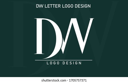 Beautiful DW logo design inspiration.letter D WD icon
