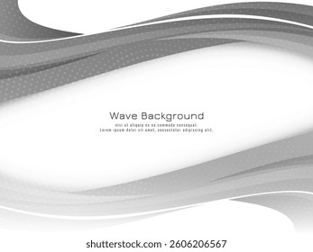 Beautiful dynamic gray and black wave modern background vector