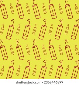 Beautiful dynamite seamless pattern vector illustration background