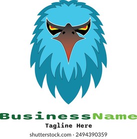 Beautiful Eagle Face Logo - Minimalist - Editable