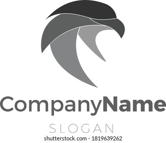 schönes Adlerlogo, schwarz-weiß