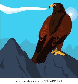 beautiful eagle majestic bird in the landsscape