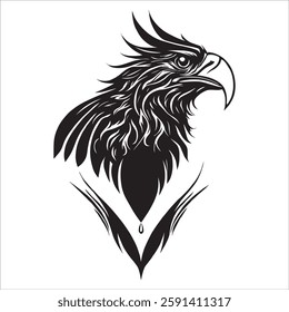 beautiful eagle vector illustration typography