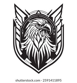 beautiful eagle vector illustration typography