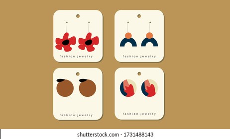 
Beautiful Earrings  with cardboard holders