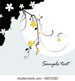 Beautiful east background with flower