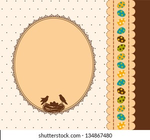 Beautiful easter card. Vector background.