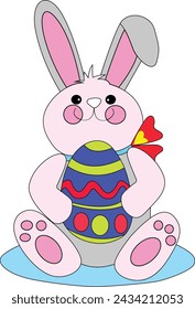 Beautiful easter coloring page for kid