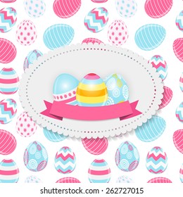 Beautiful Easter Egg Background Vector Illustration EPS10