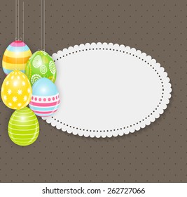 Beautiful Easter Egg Background Vector Illustration EPS10